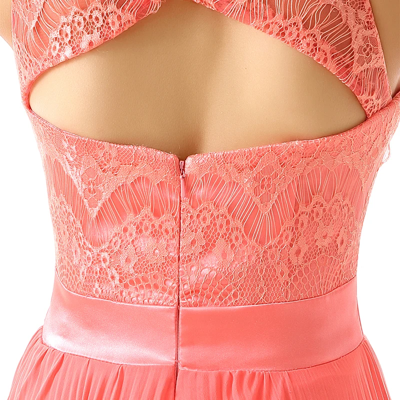 Недорогое розовое платье подружки невесты es 2018 ТРАПЕЦИЕВИДНОЕ шифоновое