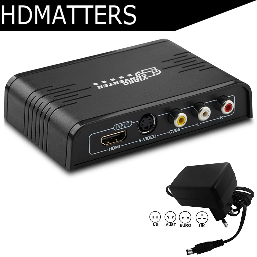 S-video HDMI композитный AV RCA к HDMI конвертер Scaler 1080P S-video HDMI CVBS к HDMI коммутатор конвертер