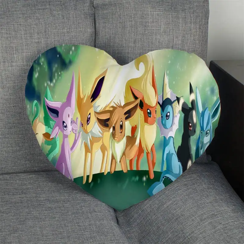 5 Наволочка на молнии в форме сердца с изображением покемона eevee, Наволочка на свадьбу для дома или офиса, декоративные наволочки, лучший подарок DIY - Цвет: 5