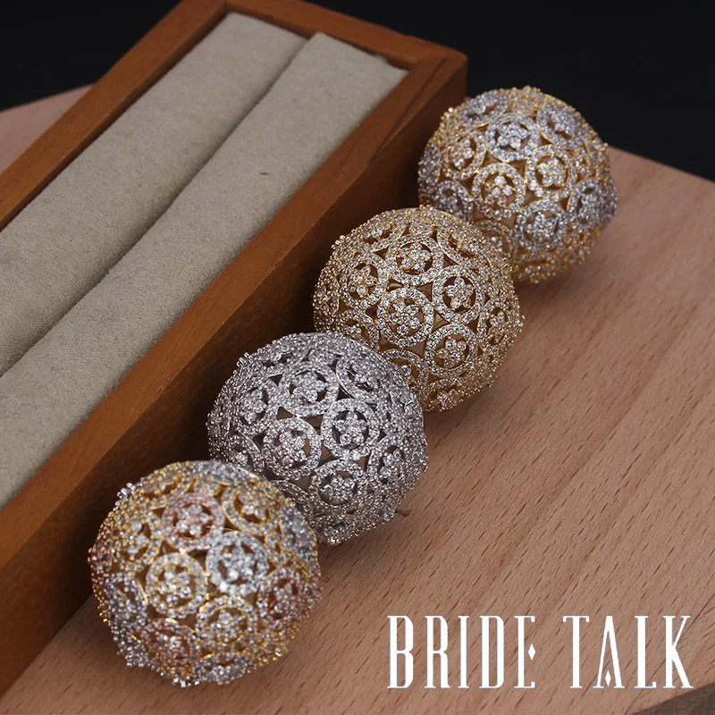 Женское большое свадебное кольцо Bride Talk роскошное с кубическим цирконием подарок