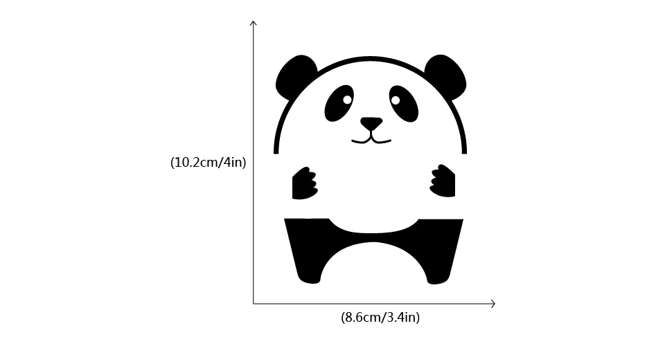 Милая наклейка для выключателя панда Panda 14 виниловая настенная с мультяшными