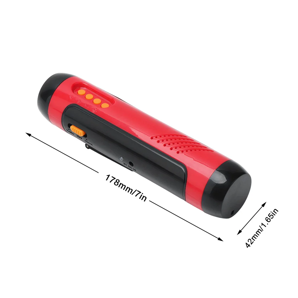 BORUiT Многофункциональный ручной зарядной FM радио Светодиодный фонарик USB выход