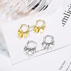 Новые золотые серебряные серьги, цветные круглые серьги для женщин, популярные корейские вечерние ювелирные изделия, Femme Pendientes