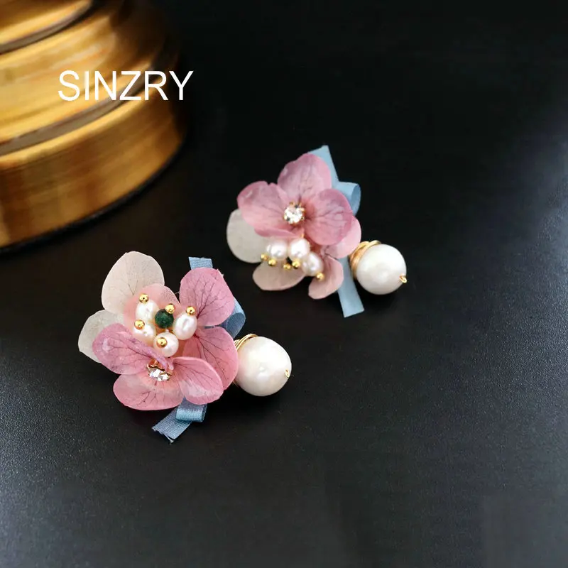 Серьги-гвоздики SINZRY женские ручной работы элегантные креативные серьги-гвоздики