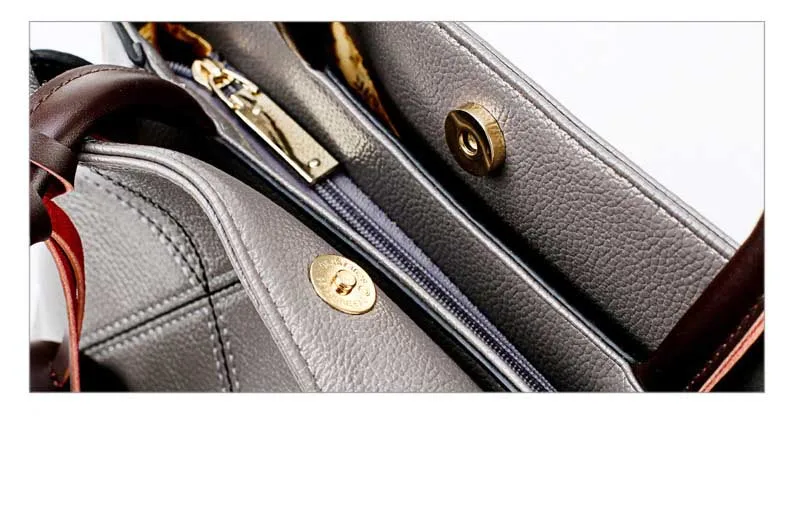 

High quality leather handbag with real leather Casual fashion cowhide joint shoulder bag