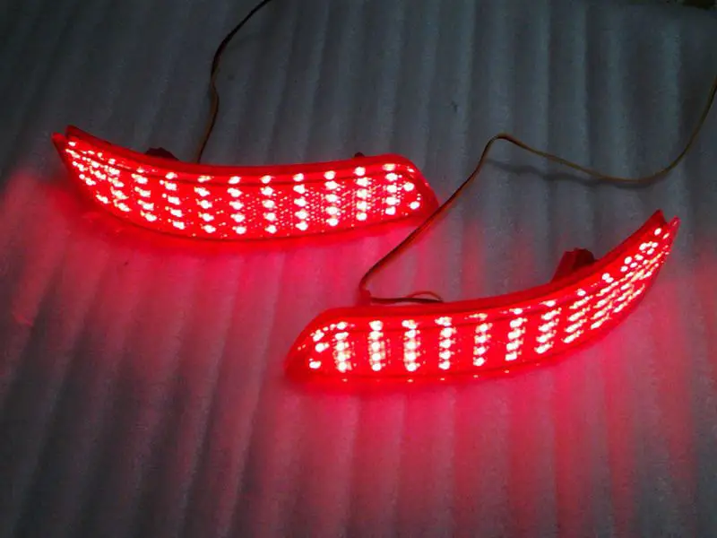 

2PCS SMD Housing Red Cover Reflector Rear Fog Lamp Rear Bumper Brake Light A