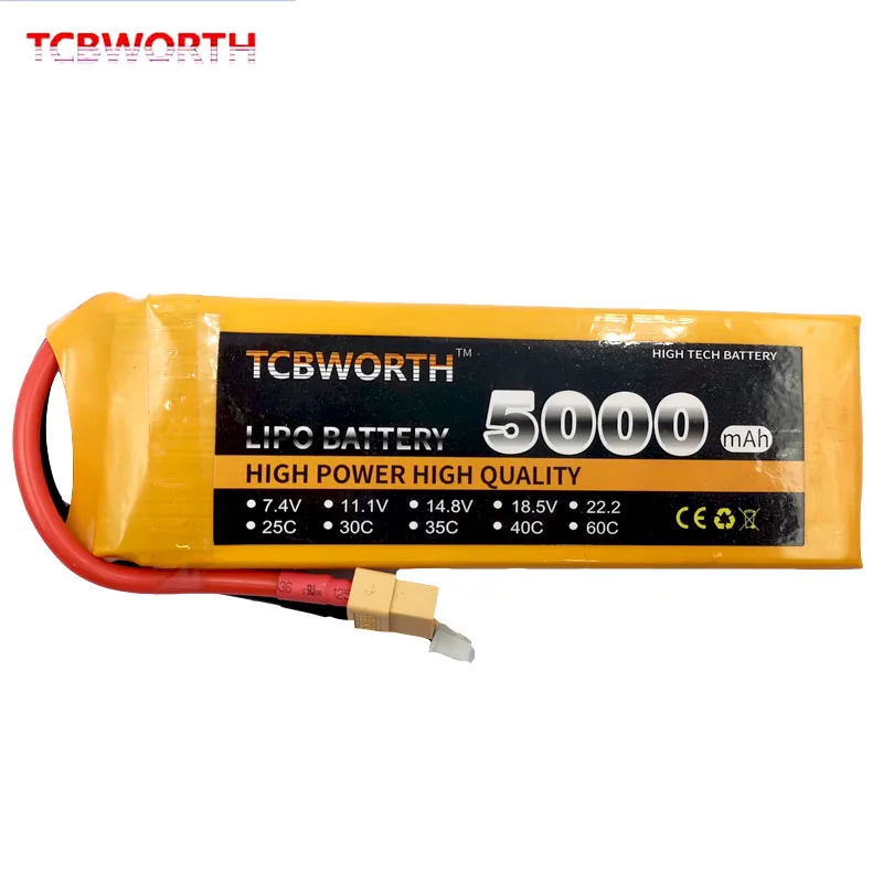TCBWORTH игрушечная литий-полимерная батарея 2S 7 4 в 5000 мАч 25C для радиоуправляемого