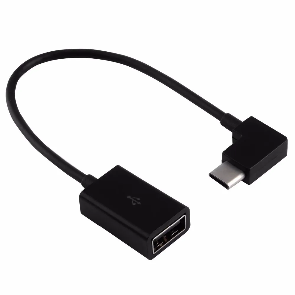 

Переходник USB A-USB C под прямым углом 90 градусов, USB Type-C в USB 2,0, OTG-кабель для сотовых телефонов, планшетов и ноутбуков, черный