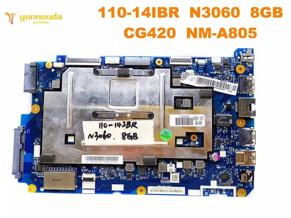 Оригинальный Для Lenovo 110-14IBR Материнская плата ноутбука N3060 8 Гб CG420 NM-A805 испытанное