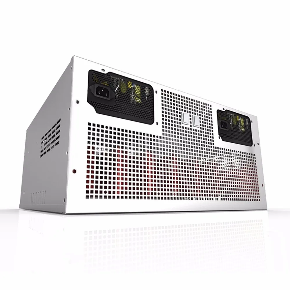 6/8 GPU вертикальный тип графического серверного шасси MicroATX/ITX/ATX 4U Шахтерская машина шасси с двойным блоком питания