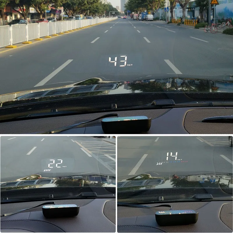 M7 OBD2 бортовой Hud gps Автомобильный дисплей с поворотом на голову Предупреждение предупреждение о превышении скорости, компьютер, лобовое стекло, проектор, датчик света, автомобильные аксессуары