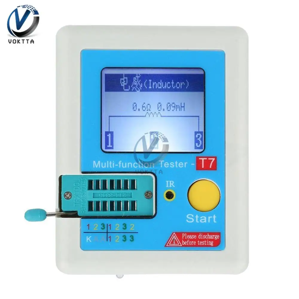 LCR-T7 TC-T7-H Высокоточный Транзистор тестер ESR Диод Триод Емкость MOS/PNP/NPN LCR MOSFET TFT ЖК-экран тестер мультиметр T7 - Цвет: LCR-T7
