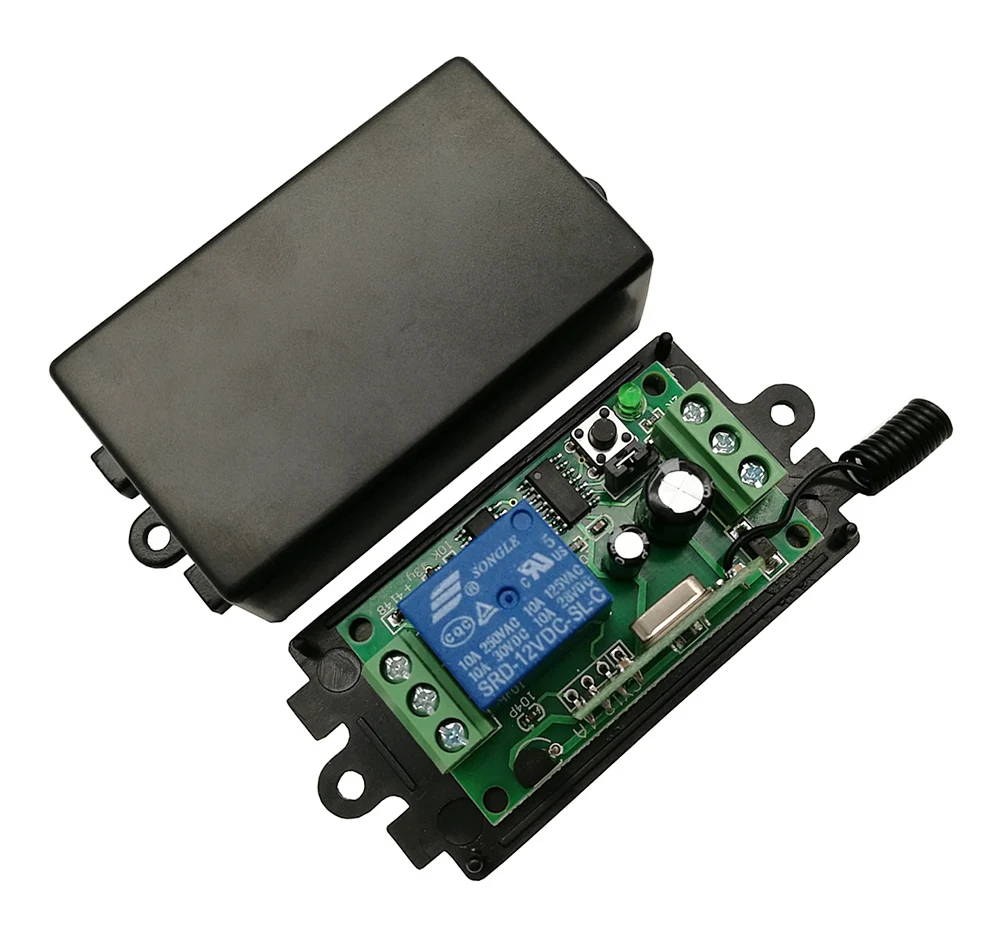 

xuanlongyuan DC 9V 12V 24V 1CH 1CH 10A Wireless Remote Control Switch Receiver ,315/433.92 MHz/lamp/ window/Garage Door/shutters