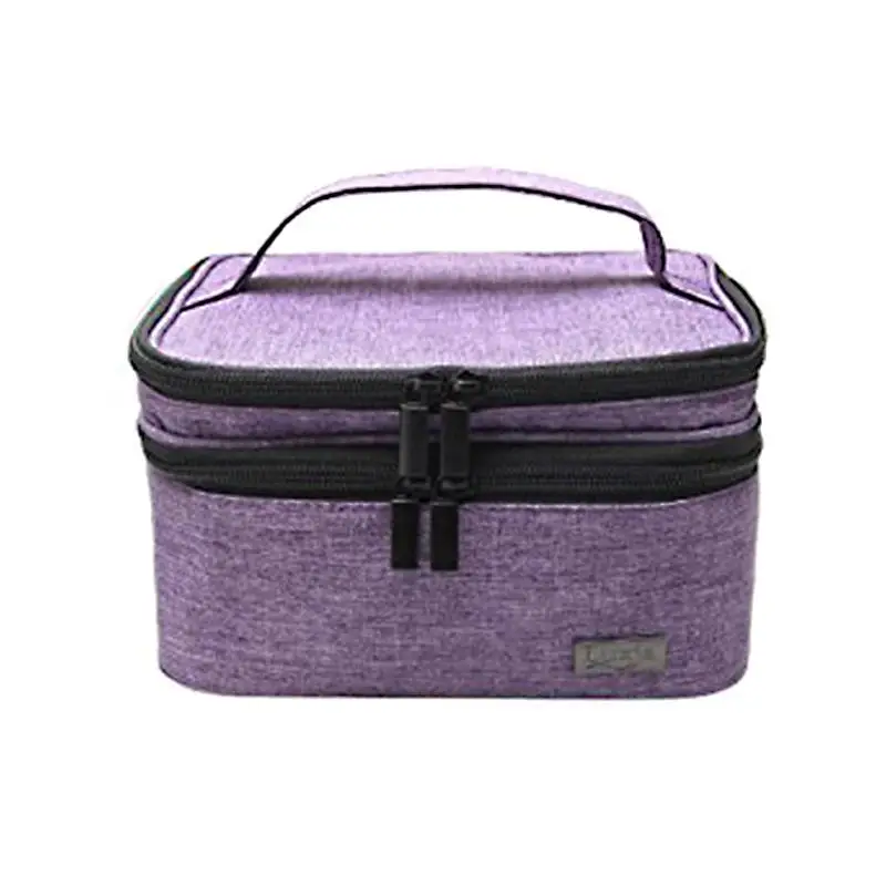 Purple 5-30 мл чехол для эфирных масел 30 флаконов для духов, коробка для эфирных масел, переносной держатель для переноски, сумка для хранения лака для ногтей с роликом - Цвет: Purple