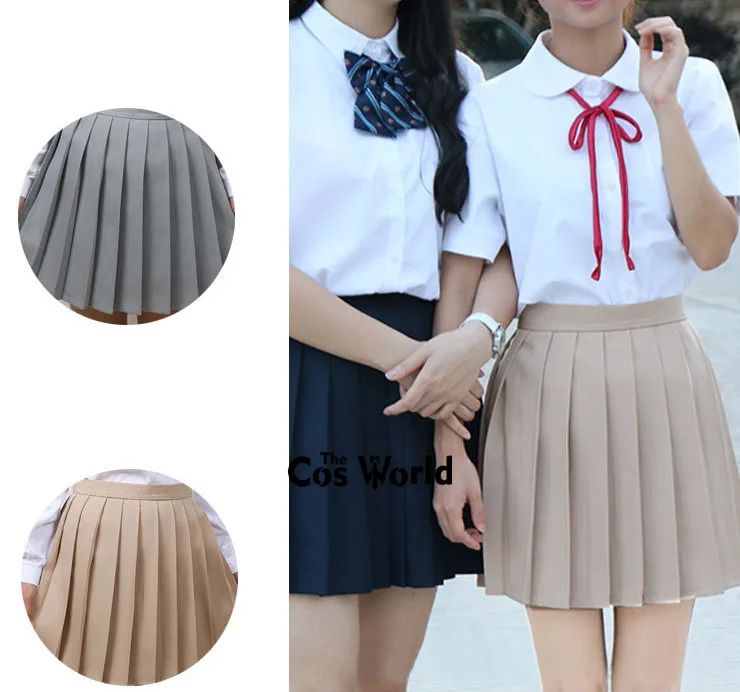 Японские Женские Летние Плиссированные клетчатые юбки с высокой талией школьная