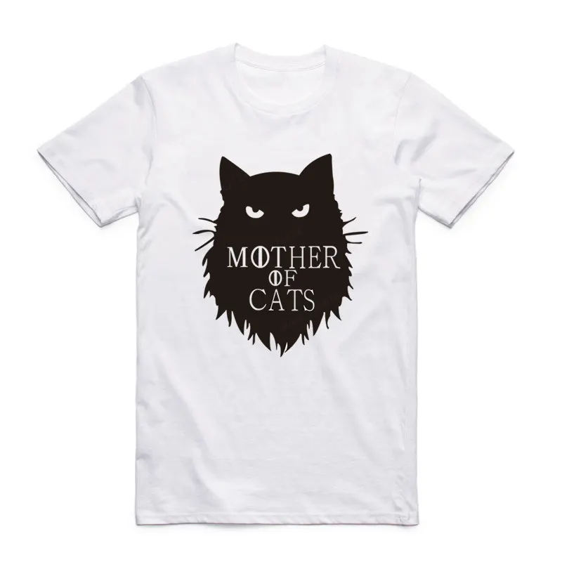 Asian Size Men And Women Print Mother Of Cats Fashion T Shirt O-Neck Short Sleeve Summer Casual Funny Adult T-shirt HCP985 | Мужская