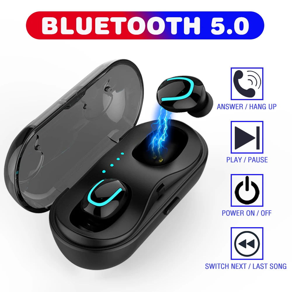 Auricolari Bluetooth 5 0 настоящие без Fili стерео запонки Auricolare Mini di Q13 с микрофоном|Наушники