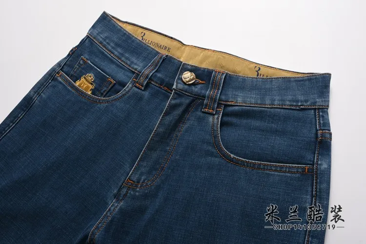 Billionaire Italian Couture jean men's 2016 new style autumn and winter fashion comfort embroidered trouser free shipping | Мужская