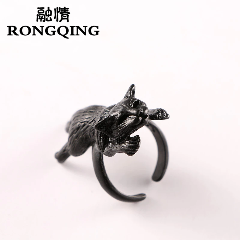RONGQING новинка 2018 ретро панк свободный размер хиппи животное кошка кольцо
