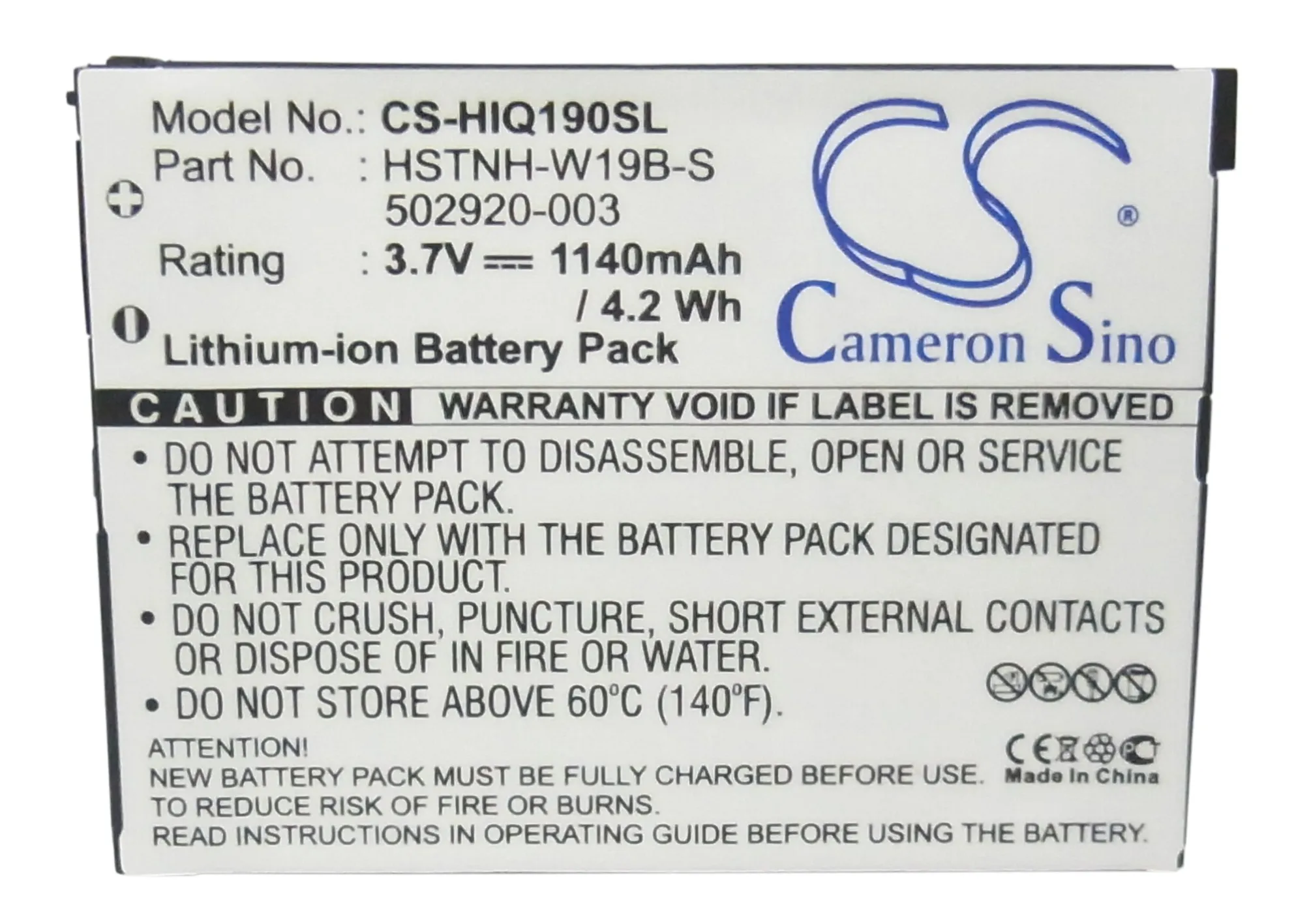 Cameron Sino батарея 1140 мач 490165 001 502920 003 506674 001|cameron sino|cameron sino batterybatteries batteries |