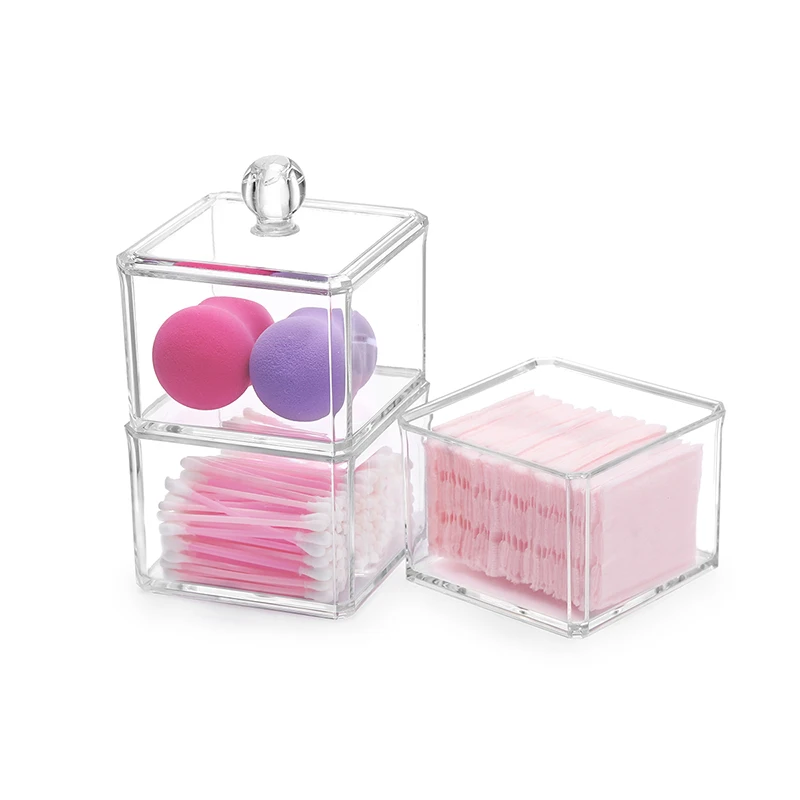 Качество акриловым косметическим коробки Универсальный прозрачный ватным