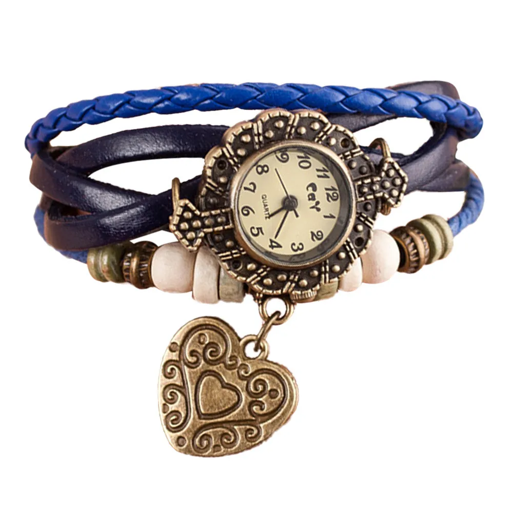 Модные Женские часы браслет из тонкой кожи кварцевые с намоткой новинка 2019