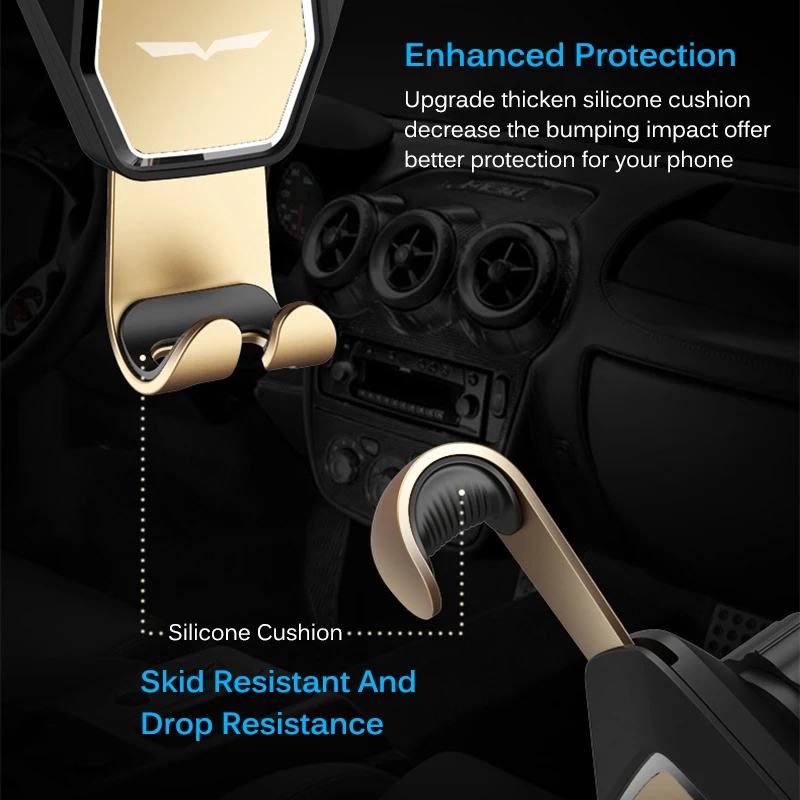 Гравитационный Автомобильный держатель для телефона вращающийся на 360 градусов