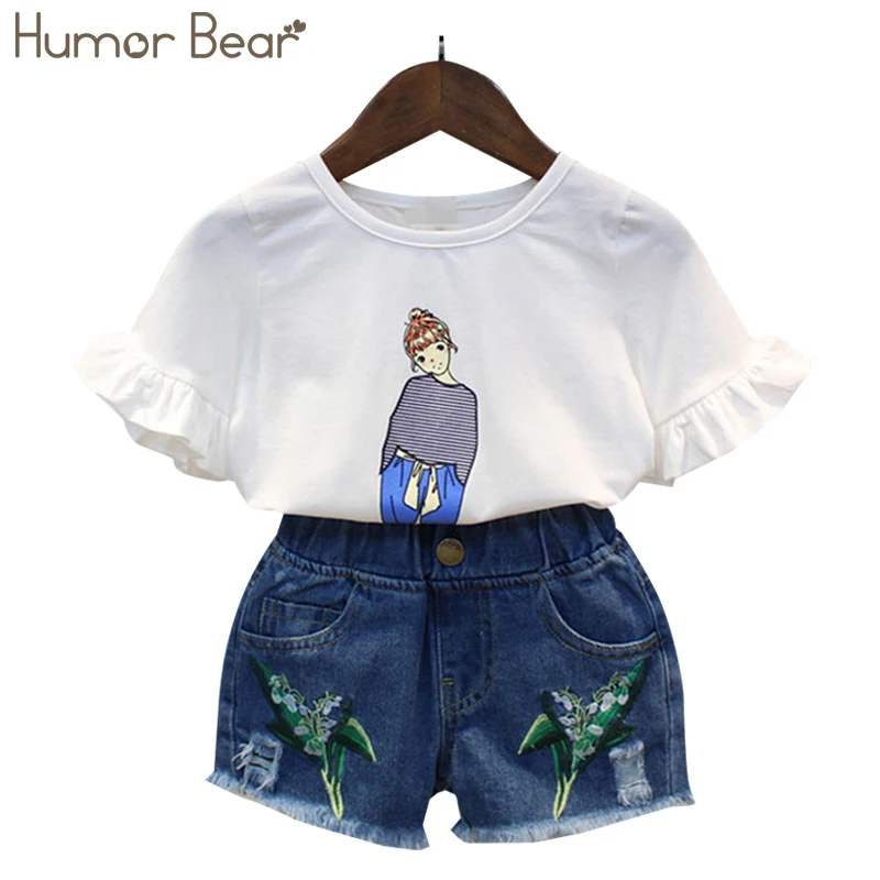 Humor Bear/детская одежда; платье для девочек; Новинка г.; Одежда для девочек с героями мультфильмов; Летняя короткая модная одежда для малышей