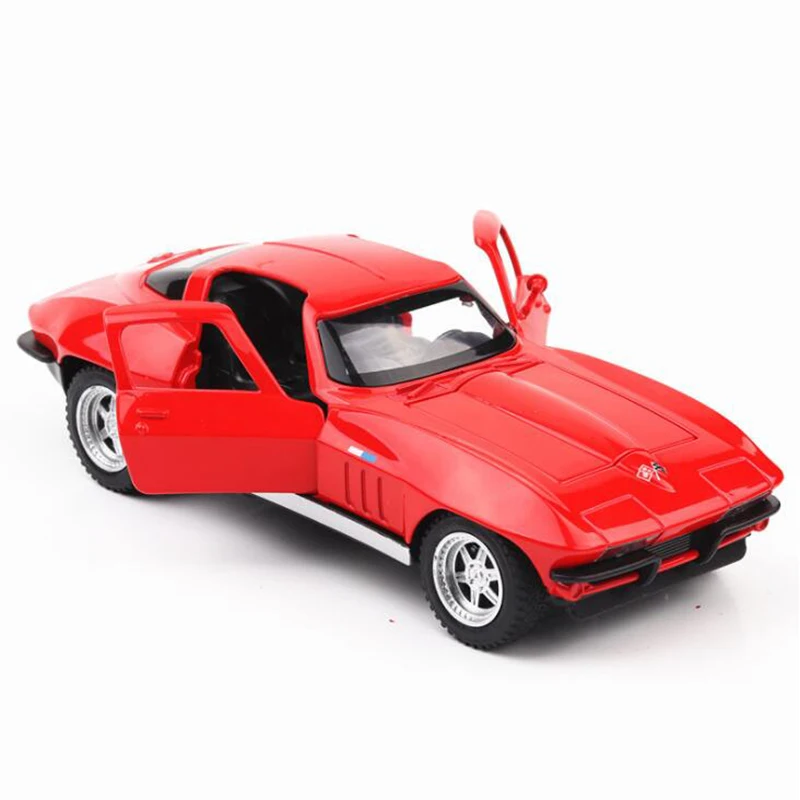 Гоночный автомобиль Chevrolet Corvette C2 модель Литая автомобиля игрушка для детей