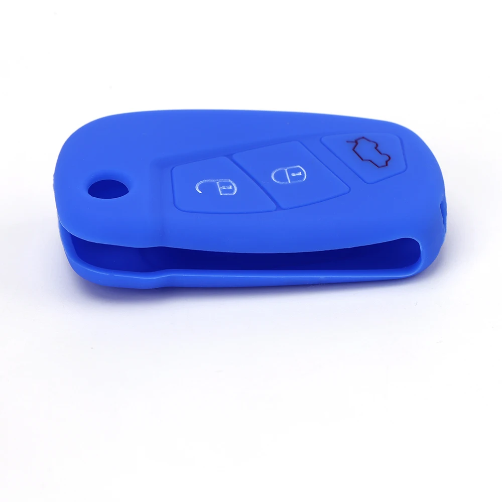 Buy 2 send one 3 Button Remote Silicone Car Fob Key Case Cover For Ford Focus 2019 Smart Keyless Holder Protector | Автомобили и