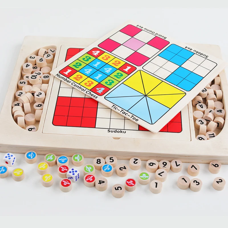 Детские игрушки Игры и Пазлы многофункциональные Sudoku полеты шахматы настольные игры путешествия Развивающие игрушки для детей Подарки для детей