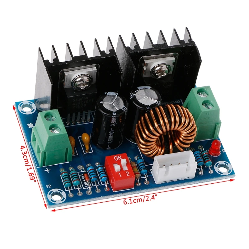 OOTDTY voltage модуль регулятора напряжения 200 Вт XL4016 понижающий модуль высокой мощности 8А с внешний потенциометр
