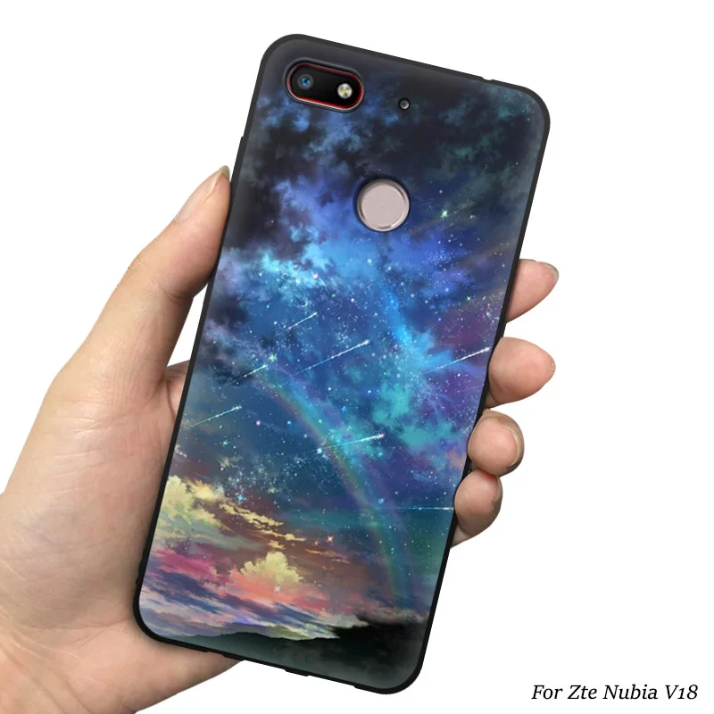 Телефон eiimoo чехол для Nubia V18 чехол с милым рисунком силиконовый мягкий чехол для zte V18 черный матовый чехол для zte Nubia V18 чехол - Цвет: 13