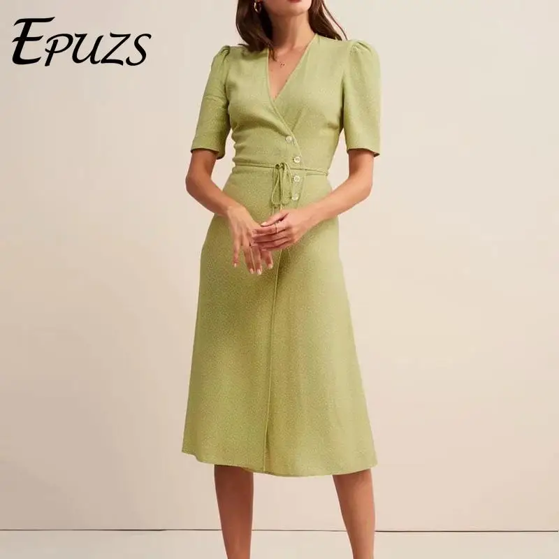 Платье женское длинное винтажное с цветочным принтом | Женская одежда