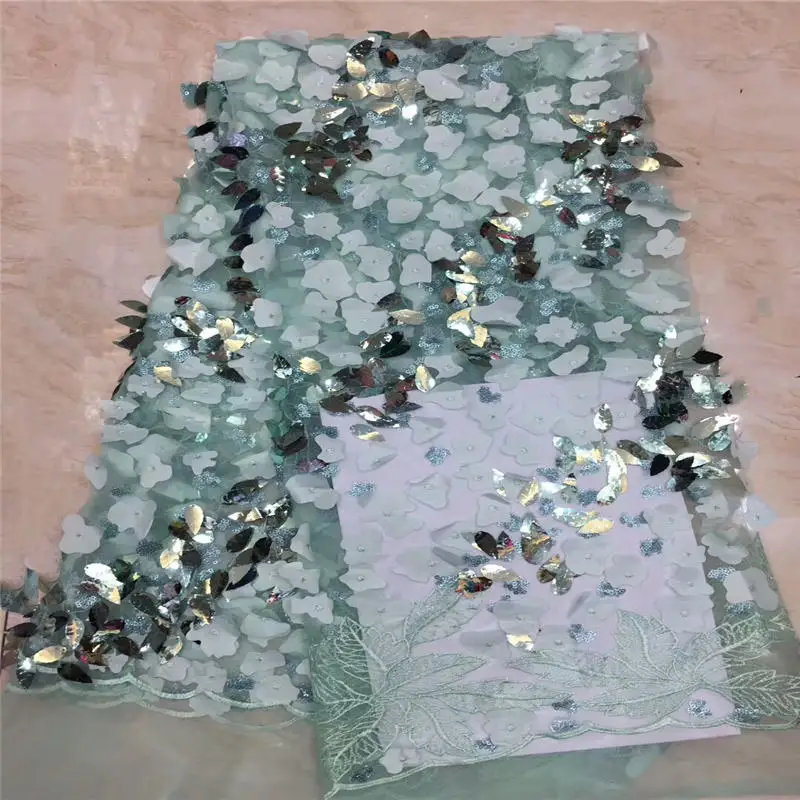 Африканский кружево ткань 2019 сетки 3d кружевная в нигерийском стиле Свадебные