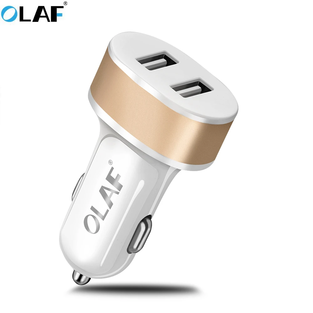 OLAF Dual Car Зарядное устройство для iphone 8 7 Мобильный телефон 2 Порты и разъёмы USB