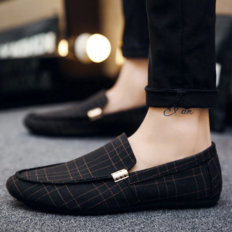 Мужские мокасины YWEEN без шнуровки на плоской подошве большие размеры 37-45 весна 2021