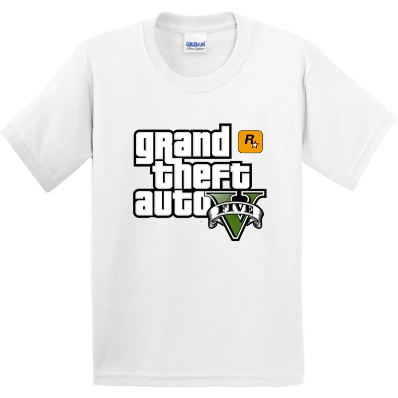 Уличные бои; длинные штаны с GTA», «5» для детей, хлопковые футболки для детей; модные летние футболки для мальчиков и девочек мягкая одежда для малышей, топы, GKT005