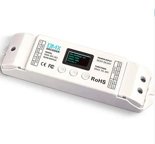 DMX-SPI-202DMX-SPI декодер 16 режимов Поддержка WS2801/WS2811/WS2812/WS2812B/TM1804/TM1809/INK1003/1903.etc IC | Лампы и