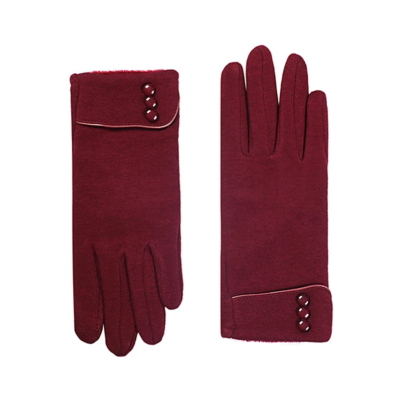 1 пара женские зимние перчатки для сенсорного экрана теплые с подкладкой толстой