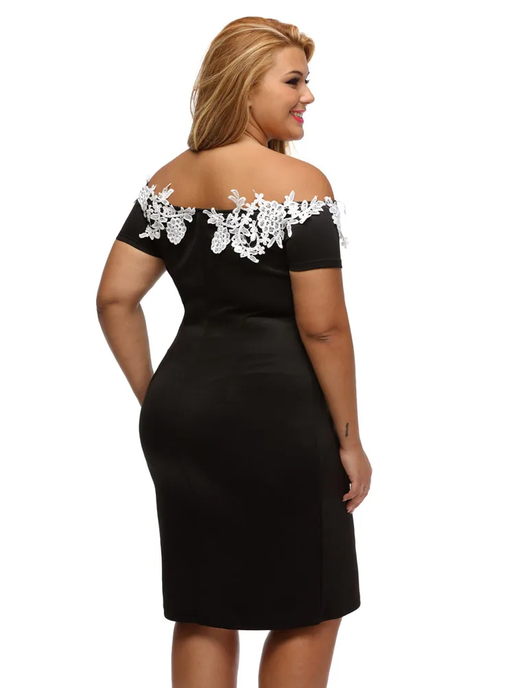 XL 2XL plus size Women Shoulderless Short sleeve casual Elegant clubbing Party Dress Vestidos DLF61083 | Мать и ребенок