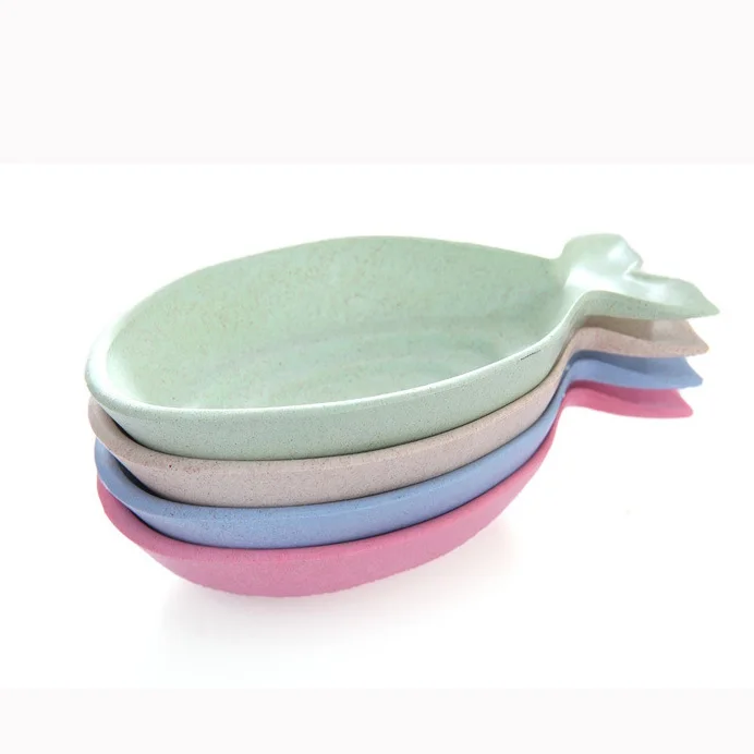 Творческий соус блюдо пшеничной соломы японский стиль тарелка в форме рыбы