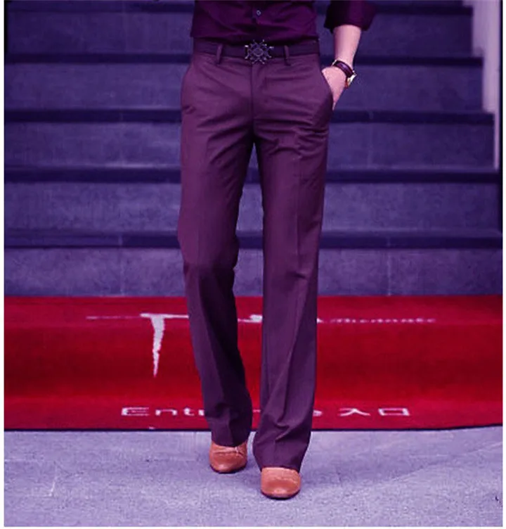 Весна, Европейский, США, расклешенный костюм, брюки, стильные, новые, мужские, расклешенные, d брюки, официальные штаны, расклешенные, брюки, ботинки, костюм, брюки, размер 28-37