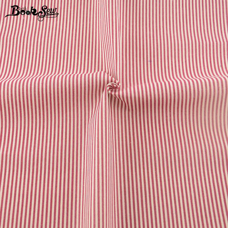 Тканевая ткань из хлопка и льна с красными полосками|cotton linen fabric|linen fabricfabric sewing |