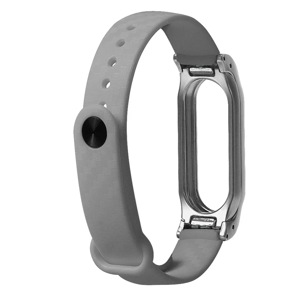 Мода ТПЭ Карбон дизайн спортивный ремешок замена Браслет для Xiaomi Mi Band 2 jiu12 Профессиональный Oct2