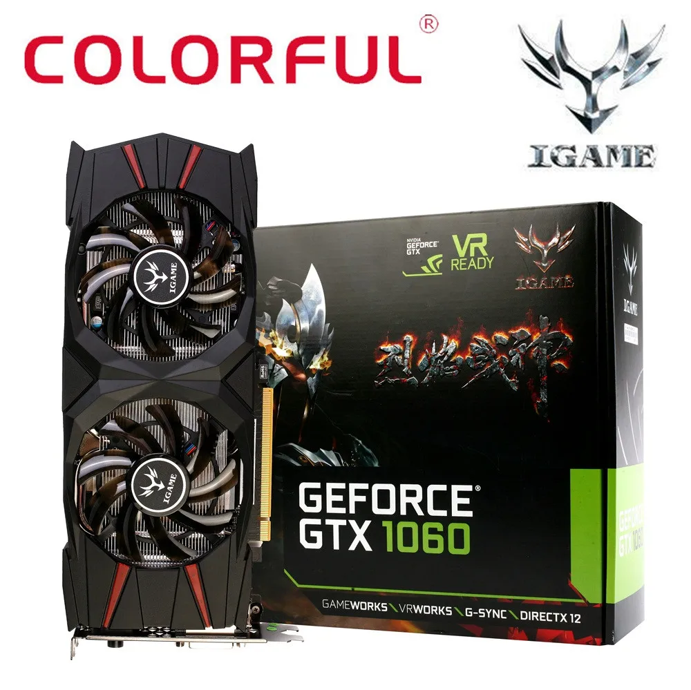 Красочная iGame GTX1060 U 3G игровая видеокарта 1556 1771 МГц/8008 МГц I2M5 M0313| |