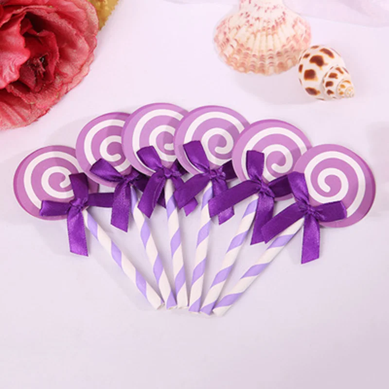 5 цветов кекс Топпер выбирает леденец торт карта Дети День рождения украшение