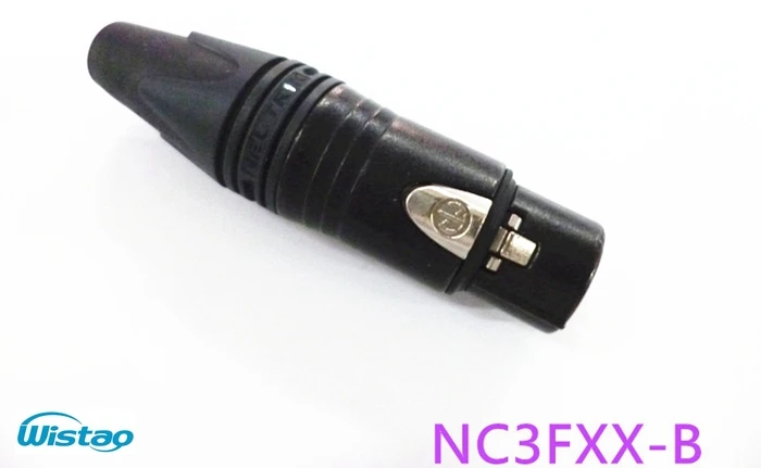 HIFI Разъем XLR Женский черный корпус позолоченные контакты для 3-жильного кабеля