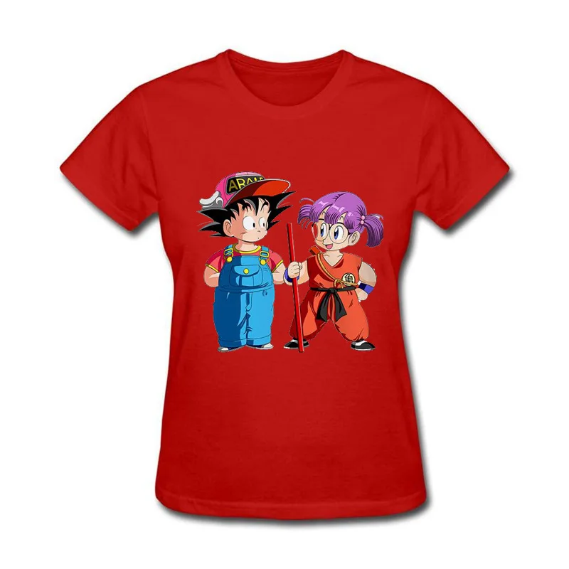 Новейшая мода смешной переключатель ткань с Arale Dragon Ball хлопковая забавная футболка для женщин