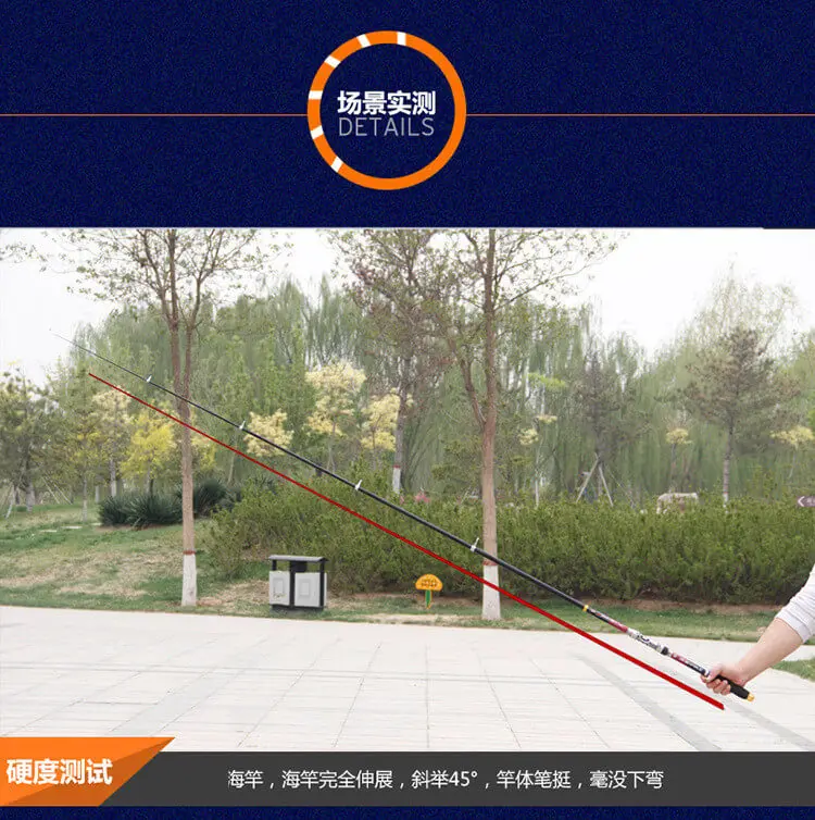 Прочная карбоновая телескопическая удочка для ловли басов и форели путешествий 2